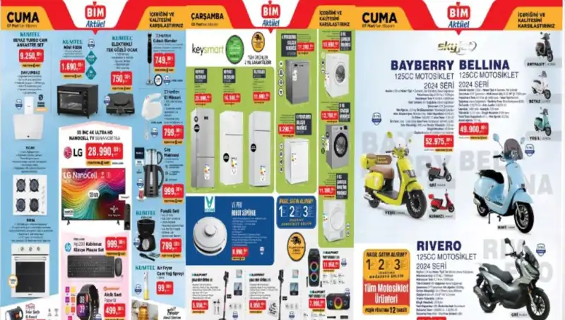 BİM 4 Mart'ta Elektronik ve Beyaz Eşya Fırsatlarıyla Göz Kamaştırıyor
