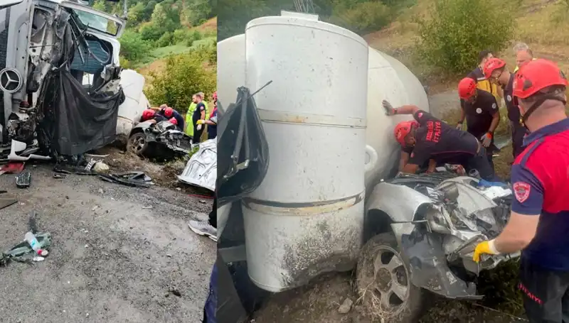 Beton Mikseri Faciası: Otomobilin Üzerine Devrildi, 1 Ölü, 1 Yaralı