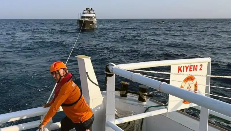 Marmaris Açıklarında Sürüklenen Tekne, Ekipler Tarafından Kurtarıldı!